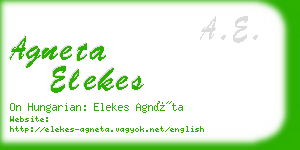 agneta elekes business card
